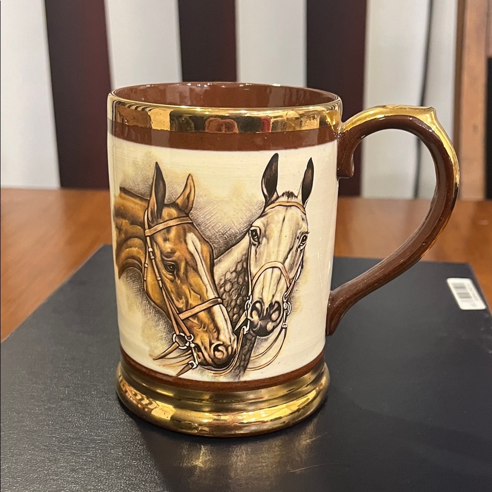Arthur Wood 5037 Horse Equestrian Polo Mug Cup Made in England vintage